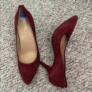 Michael Kors Deep Red Suede Heels